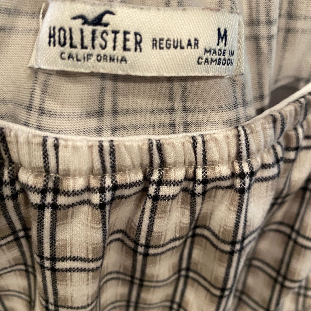 Hollister plaid dress in Black, Cream, an tan